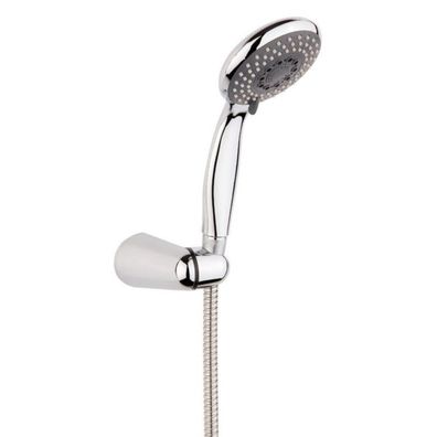 Wannenset Rain komplett, Brausekopf 100mm mit 3 Strahlarten inkl. Spareinsatz