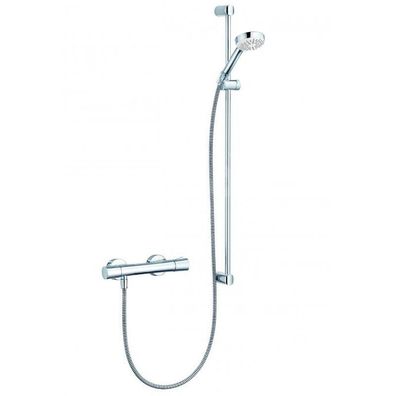 KLUDI LOGO SHOWER DUO 6857805 Thermostat Brausearmatur, mit Wandstange 90cm