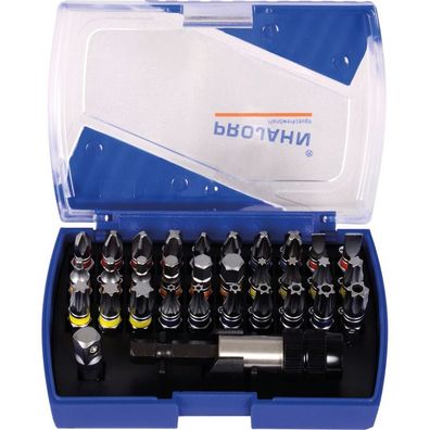 Projahn 1/4 Zoll Bit Box mit markierten Bits, 32 tlg. in handlicher kompakter Box