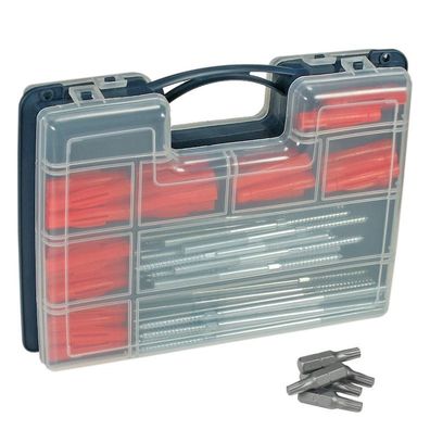Stockschraubenkoffer, 245 Teile inkl. TRI-TOX-Dübel und Projahn TORX Bits