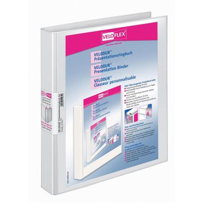 Veloflex Präsentationsringbuch Velodur 4141190 4Ringe 60mm ws