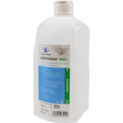 12x Aseptoman Handdesinfektion Med 00-457OP-010 1l