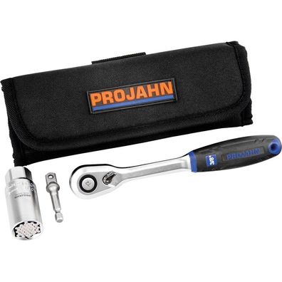 Projahn 3/8" Universal-Steckschlüssel-Satz, 3-tlg. in Rolltasche, multifunktionale
