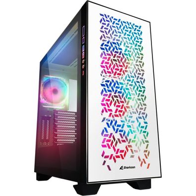 Sharkoon Gehäuse Elite Shark CA300H ATX, 2xGlas weiß
