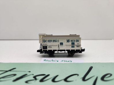 Minitrix N DC 13218 ex 51321800 ged. Güterwagen "Hacker Bräu" G10 / K. Bay. Sts.B
