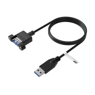 EFB USB3.0 Verlängerung A-A, t.-Einbaubuchse,0.5m, w, lass