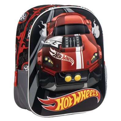 Hot Wheels 3D Kindergarten Rucksack Kinder Rucksack, Vorschule, leicht