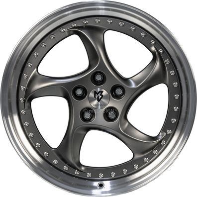 2x mbDESIGN Aluminiumrad geschmiedet zweiteilig TURBO Forged 9,0x20 Zoll (Rechts) LK