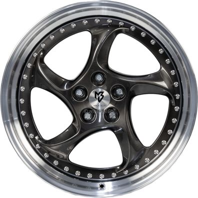 2x mbDESIGN Aluminiumrad geschmiedet zweiteilig TURBO Forged 9,0x20 Zoll (Links) LK