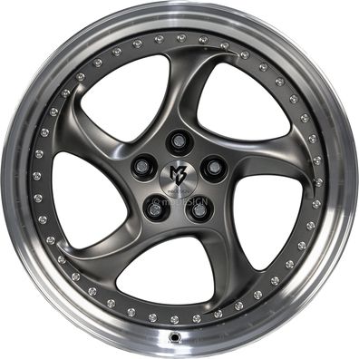 mbDESIGN Aluminiumrad geschmiedet zweiteilig TURBO Forged 9,0x20 Zoll (Links) LK