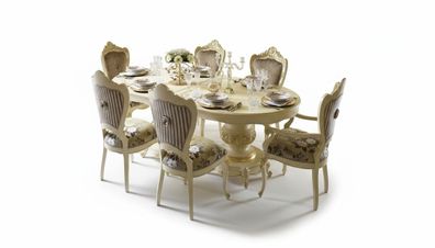 Esszimmer Wohnzimmer Esstische Tische Tisch Möbel Esstisch Naturholz Retro Style