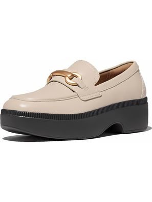 FitFlop Damen Loafer F-Luma Chunky-Snaffle Leather Demi-Wedge Loafers IJ7