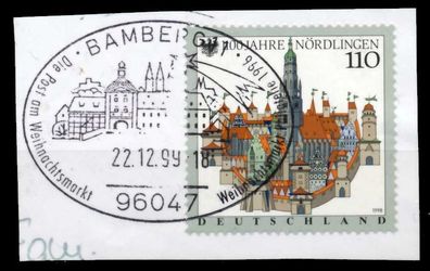 BRD 1998 Nr 1965 gestempelt Briefstück zentrisch X6C5392
