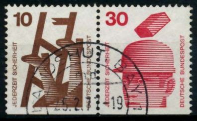 BRD BUND Zusammendruck Nr W52 gestempelt WAAGR PAAR X9698CE