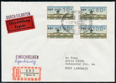 BERLIN ATM Nr VS1-10-300 EST BRIEF FDC X7E4706