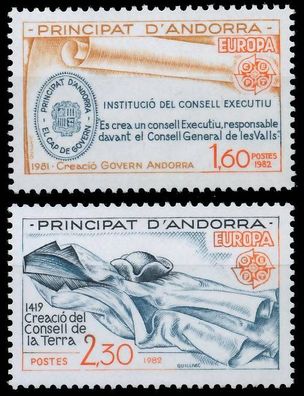Andorra (FRANZ. POST) 1982 Nr 321-322 postfrisch S1DEC7A