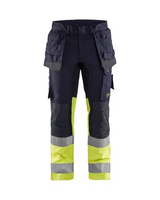 Blakläder Multinorm Bundhose inhärent mit Stretch 1487 1512 in marineblau/gelb