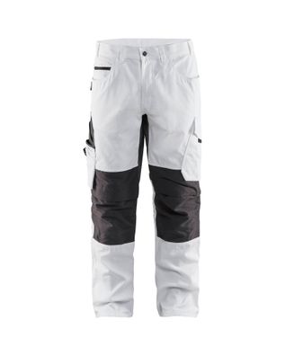 Blakläder® Malerhose mit Stretch Weiß/Dunkelgrau 1095 1330