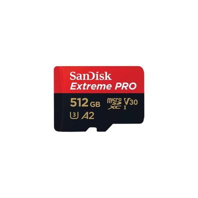 Extreme PRO 512 GB microSDXC (UHS-I U3, Class 10, V30, A2)