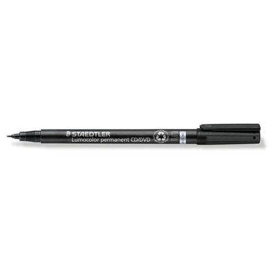 10 Staedtler CD/DVD pen CD-Marker schwarz 0,4 mm
