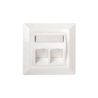 Schwaiger Anschlussdose 2x Keystone weiß