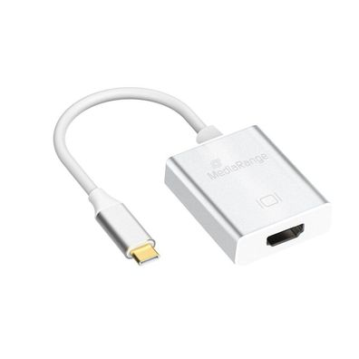 MediaRange USB Type-C 3.1 auf HDMI converter, silver