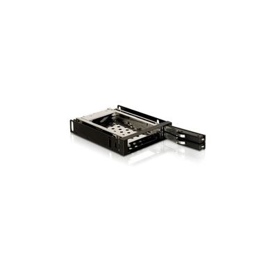Delock DELOCK Wechselrahmen 2x 2,5" SATA HDD in 3,5" Schacht sw
