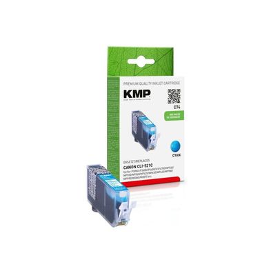 KMP Patrone Canon CLI521C cyan 535 S. C74 kompatibel