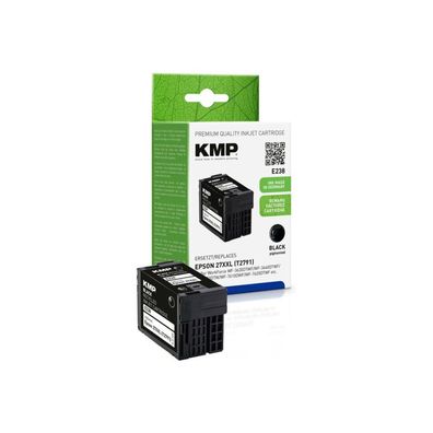 KMP E186 Tintenpatrone schwarz kompatibel mit Epson T 2791 XXL