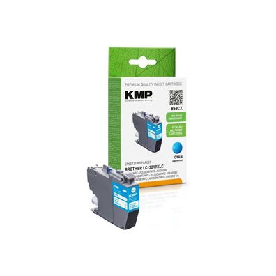 KMP B58CX Tintenpatrone cyan komp. mit Brother LC-3219XLC