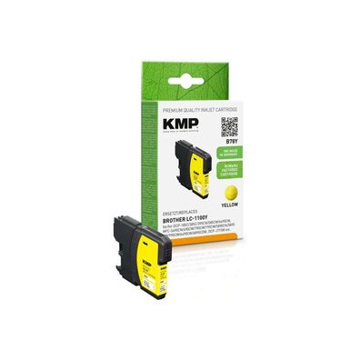 KMP B78Y Tintenpatrone yellow kompatibel m. Brother LC-1100 Y