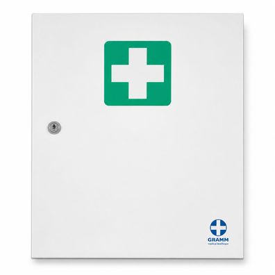 Metall-Verbandschrank A Weiß mit Inhalt DIN 13157:2021-11 Verbandschrank gefüllt