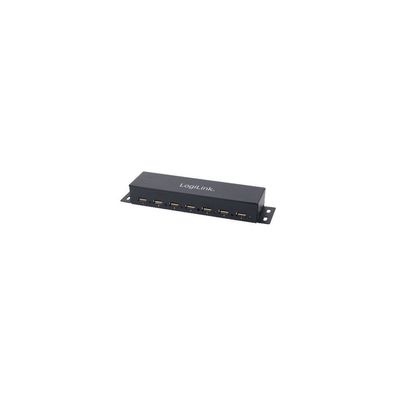 LogiLink USB-HUB 7-Port metall LED-Anzeige m. Netzteil