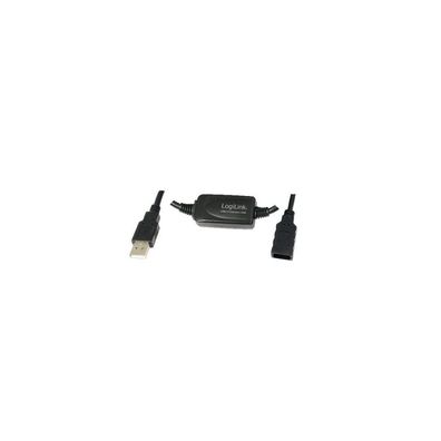 LogiLink USB Kabel A -> A St/Bu 10.00m Verl. schwarz