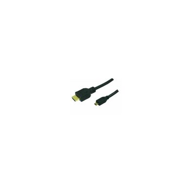 LogiLink HDMI-Kabel Ethernet A -> micro D St/St, 1.00m bk
