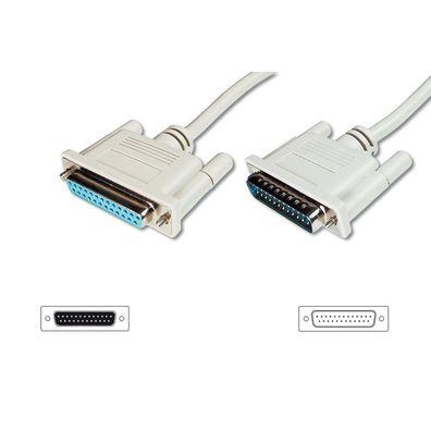 Digitus Verlängerungskabel D-Sub25/St > D-Sub25/Bu 10.0m Polybeutel