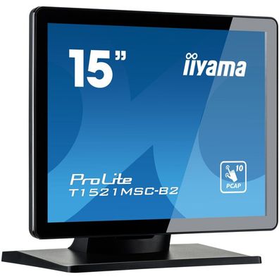 IIYAMA 38.0cm (15"), T1521MSC-B2, 4:3, M-Touch VGA+HDMI retail