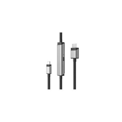 Alogic Adapterkabel USB-C -> HDMI mit 100W PD M/M 2m spacegr
