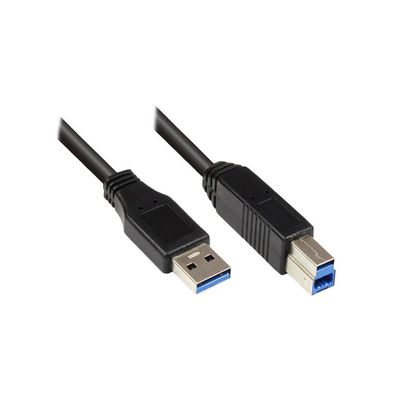 Good Connections USB3.0 Kabel A-B schwarz 0,2m