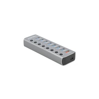 Delock DELOCK HUB USB 3.2Gen1 7Port + Schnellladeport + USB-C PD 3.0