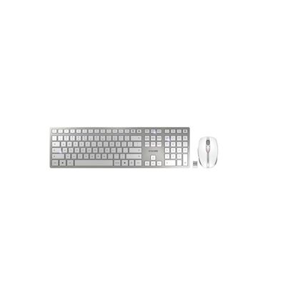 Cherry CHERRY DW9100 Wireless SLIM Maus&Tastatur EU weiß silber