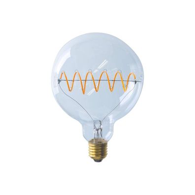 Segula LED Bridge Globe 125 Curved Plus klar E27 6,5W 1900K