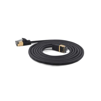 Wantec Patchkabel SSTP CAT7 Ste. CAT6a d=4mm 0,25m schwarz