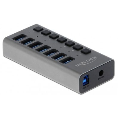 Delock DELOCK Externer SuperSpeed USB Hub mit 7 Ports + Schalter