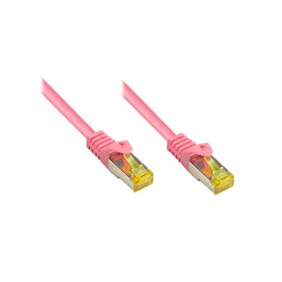 Good Connections, Patchkabel m. Cat.7 Rohk. magenta 1,5m