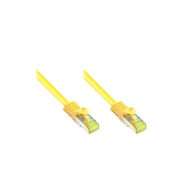 Good Connections, Patchkabel m. Cat.7 Rohkabel, gelb 3m