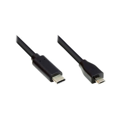 Good Connections USB2.0 Kabel, Micro B-C schw. 1m