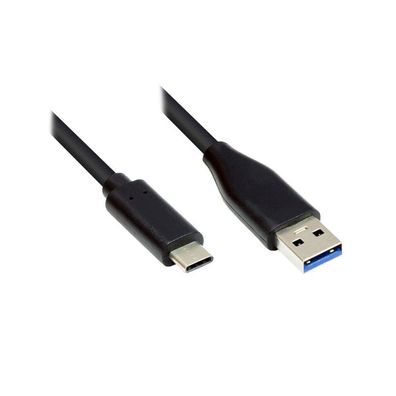 Good Connections USB3.0 Kabel A-USB-C schwarz 0,5m