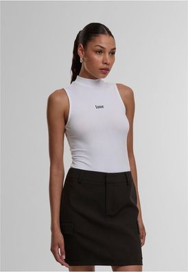 Miss Tee Damen Love Ladies Sleeveless Turtleneck Body MST331
