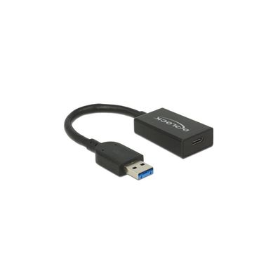 Delock DELOCK Konverter USB 3.1 Typ A -> Typ C St/Bu schwarz